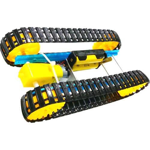 RC Tank Smart Robot Tank Car Chassis Kit Track Crawler DIY Handmade Assembled Car for Children