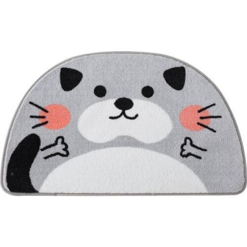 Japanese Cartoon Carpet Door Mat Home Semi-Circular Toilet Absorbent Pad Bathroom Floor Rug