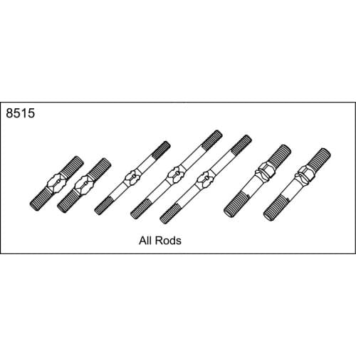 ZD racing EX07 accessories super sports car 1/7 original accessories front and rear universal 8515 metal rod