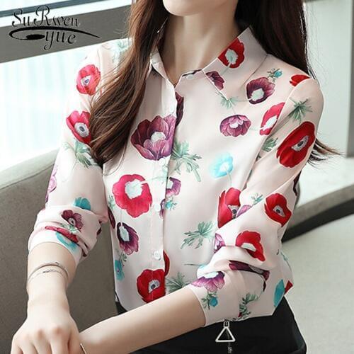 Chemisier femme blusas mujer de moda 2021 womens tops and blouses blusas mujer long sleeve chiffon blouse casual blouses 5496 50