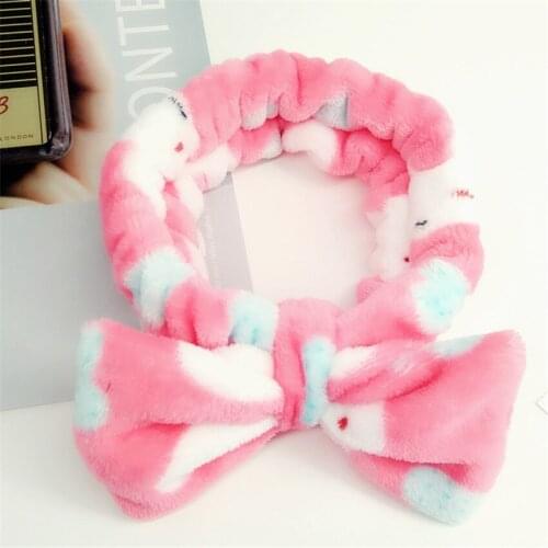 1PCS Wash Face Hair Holder Hairbands Fleece Bow Animal Ears Headband For Women Girls Turban Fashion Hair Accessories