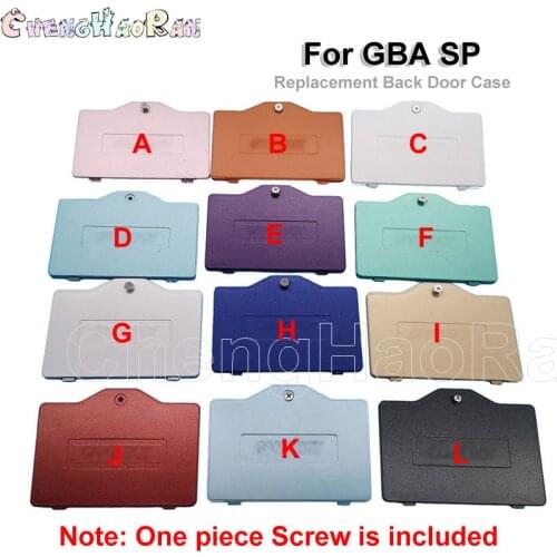 1*Screws + 1*For GBA SP Battery Cover Lid Door Replacement For GBASP Back Door Case for Gameboy Advance SP repair parts