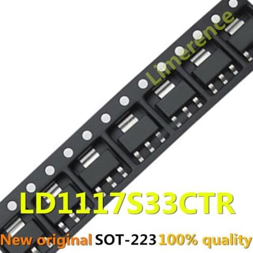 10pcs LD1117S33CTR SOT-223 LD1117S33 SOT223 LD33 IC REG LDO 3.3V 950MA Support the BOM one-stop supporting services