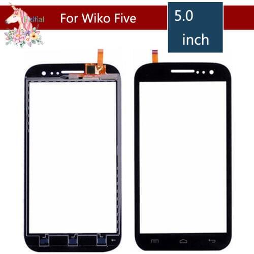 10pcs/lot 5.0" For Wiko Cink Five LCD Touch Screen Digitizer Sensor Outer Glass Lens Panel Replacement Black