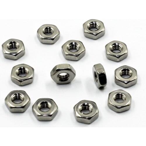 50pcs A2-70 Stainless Steel M2.5 Hex Nuts DIN934