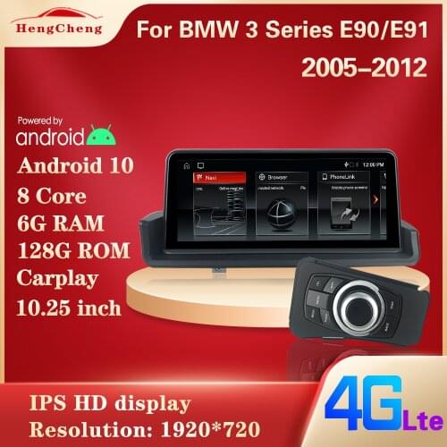 For BMW 3 Series E90/E91/E92/E93 2005-2012 smart car multimedia video player radio GPS navigation 10.25" Android 9.0 4G version