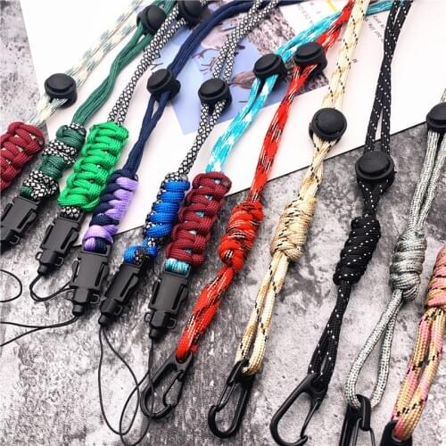 Lanyard Umbrella Rope Hand woven Keychain Outdoor Climbing lanyard for key mobile phone ID card strap