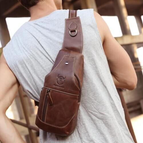 Brand Fashion Male Chest Bag Classic Men Fanny Waist Pack Pouch Travel Hip Zipper Pocket Back Packs Vintage Mens Crossbody Bags