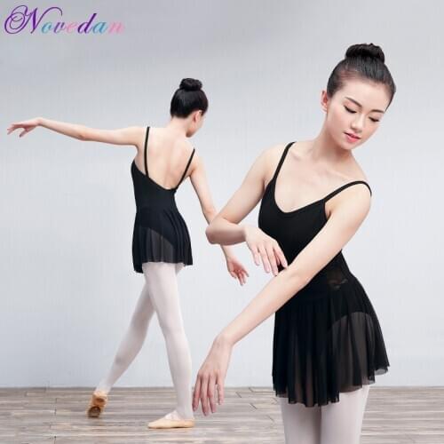 Black Ballerina Skirt Dance Dress Professional Adult Sleeveless Ballet Costume Women Ballet Dance Clothes Girls Ballet Dance