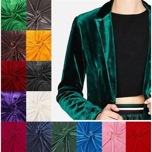 Stretch Velvet Fabric Knit Pleuche Material For Sports Suit High Quality Poly Elastic Velvet Cloth 160cm wide