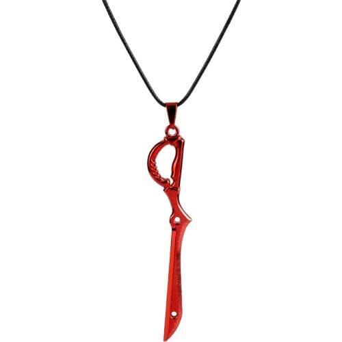 J Store Hot Anime Kill la Kill Necklaces Pendants Rope Chain Red Scissors Model Pendant Alloy choker Necklace women Fans