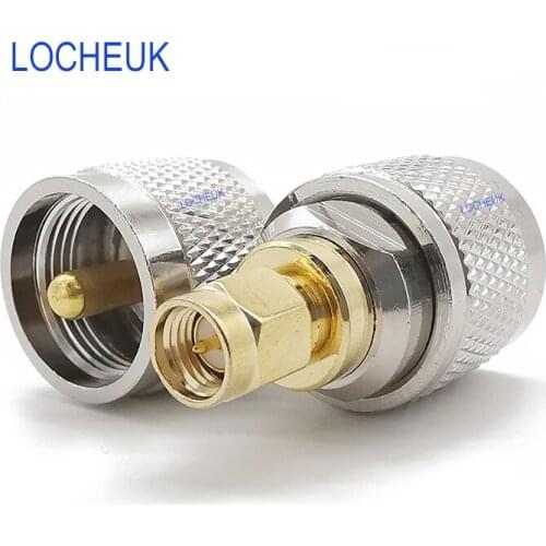 UHF Male to SMA Male RF Coaxial Connector Adapter UHF to SMA Coax Connector PL259 SO239 UHF Male to SMA Male Plug Adapter