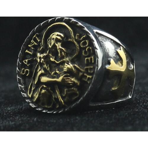 Unisex 316L Stainless Steel St. Joseph Newest Ring