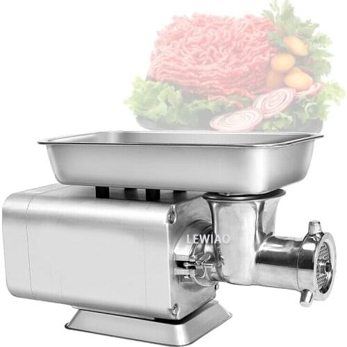 1100W Meat Grinder Electric Sausage Stuffer Stainless Steel 220 Shredder Commercial Meat Mincer
