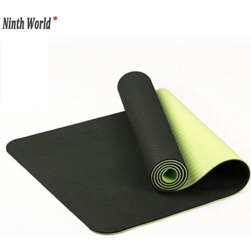 183x61cm Tpe Two-Color Non-Slip Yoga Mat Sports Gym Home Fitness Exercise Workout Tasteless Environmental Mat Good Eesilience