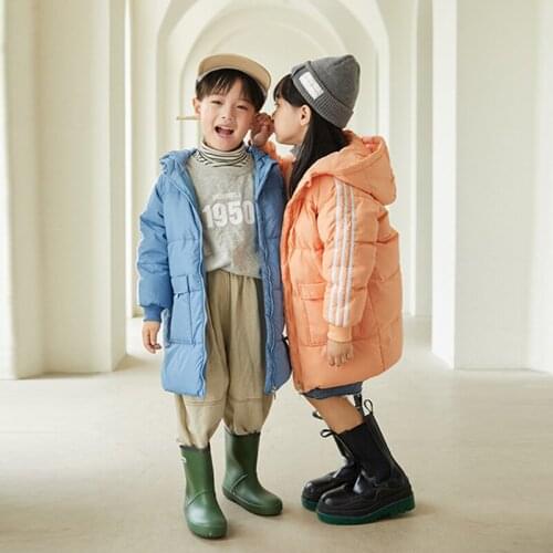 2021 New Fashion Winter Children Down Jacket Hooded Thicken Baby Girl Clothes Warm Boys Outerwear Kids Casual Coat For Girl 2-6Y