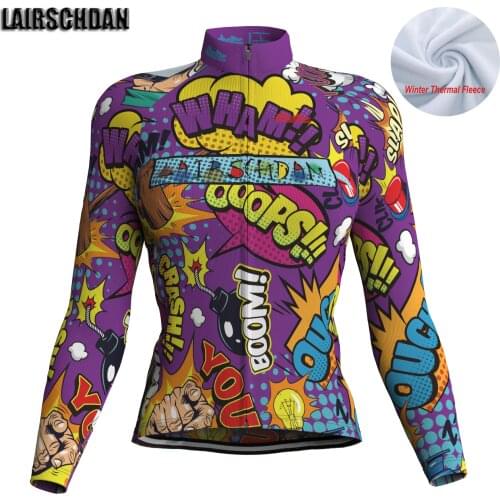 LairschDan 2022 Warm Cycling Jersey Women Long Sleeve Outdoor Bicycle Racing Wear Maillot Ciclismo Mujer Invierno Bike Clothing