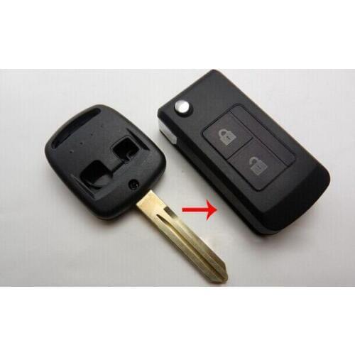 Modified 2 Buttons Folding Flip Remote Key Case Shell For Subaru Impreza Forester