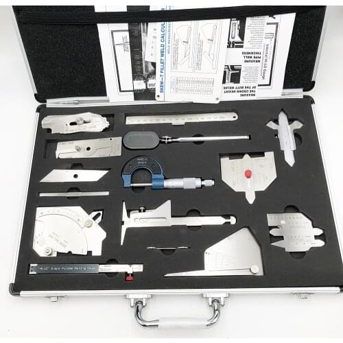 Stainless steel welding measure gauge kits combine suit 13 piece weld gauge
