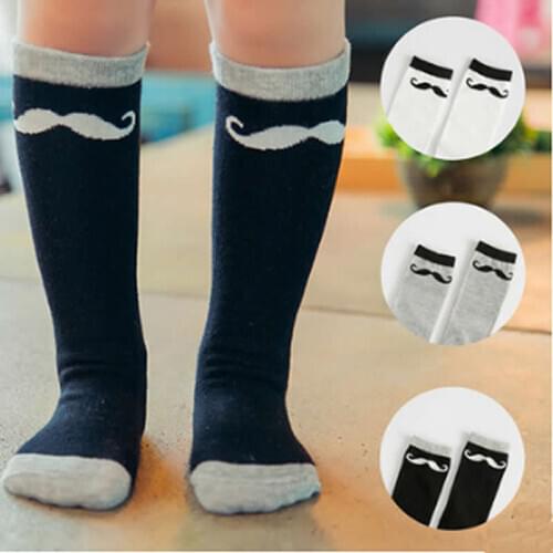 Baby socks girls knee high Fox silk kids socks panda cartoon cotton Moustache legs warm animal style kids boy sock
