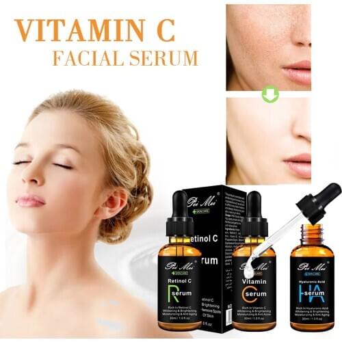 New 30ml Facial Repair Skin Serum Retinol Vitamin C Serum Firming Anti-Wrinkle Anti-Aging Anti Acne Serum Skin Care New ARRIVAL