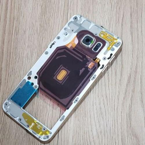 Original 100% For Samsung Galaxy S6 Edge plus s6+ G928F Housing Middle Frame Bezel Chassis Plate Assembly +Side Key Camera Lens