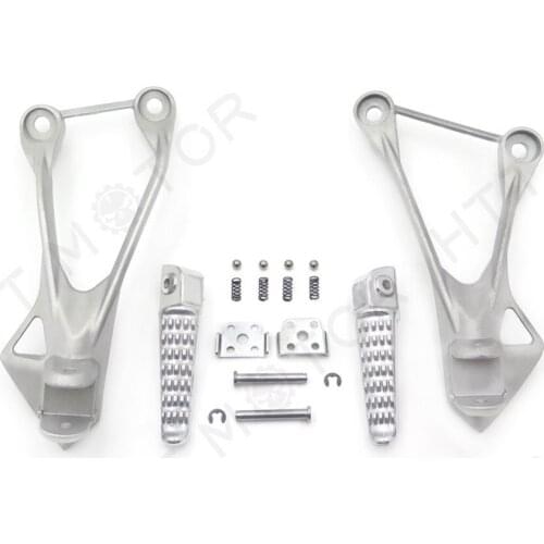 Aftermarket Free shipping motorcycle parts Silver Rear Passenger Foot Peg Bracket fit For Kawasaki ZX6R 2005 2006 2007 2008