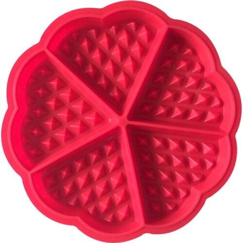 5-petal plum shape Waffle Silicone mold Cake baking DIY bakeware