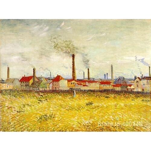 Modern art Factories at Asnieres Seen from the Quai de Clichy by Vincent Van Gogh reproduction Hand painted High quality