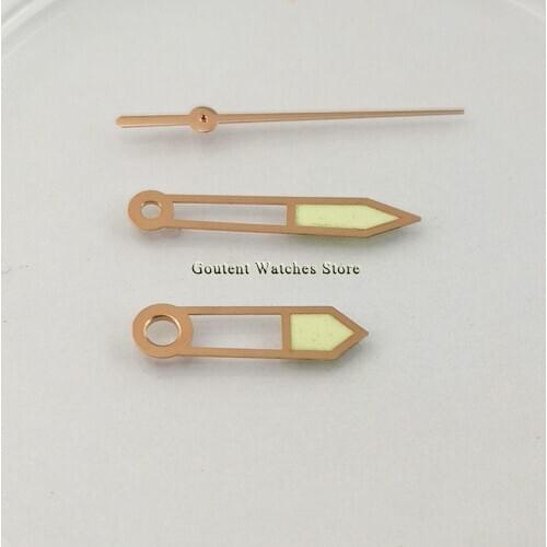 Rose Gold Watch Hands Luminous Fit Miyota 8205 8215 821A DG2813 3804 Movement