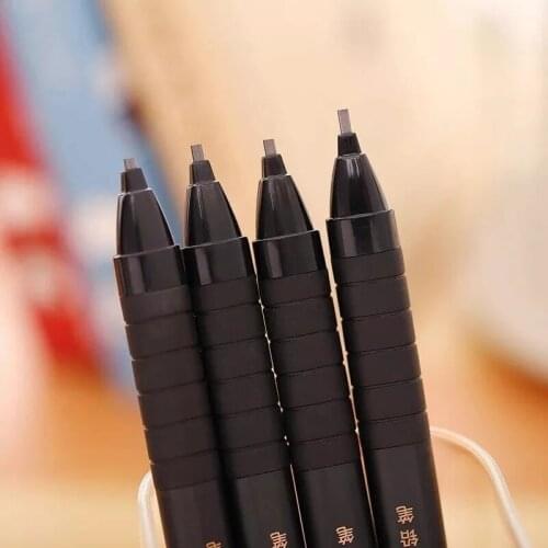 Thick Flat Head Mechanical Knock Pencil 2B Refills For Students Examnation Stationery Office school supplies Pen