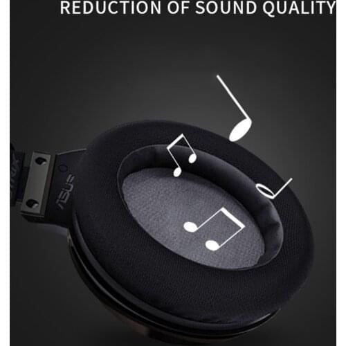 Replace Earmuffs Ear Pads Earphone Earpads Sponge Soft Foam Cushion for -ASUS ROG Strix Fusion 300/500/700 X37A