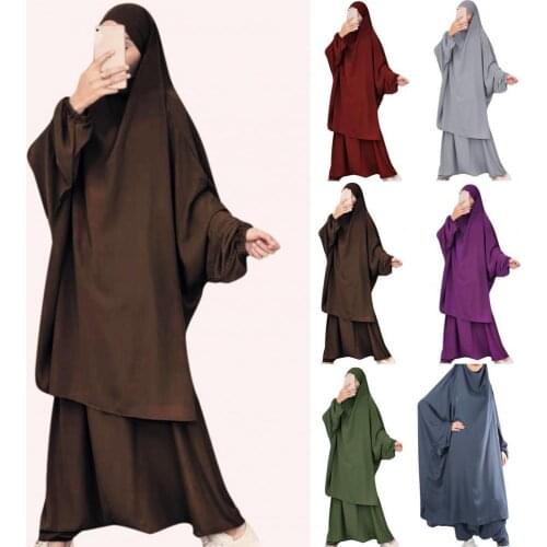Summer Dress Pants Set Women Solid Color Long Dress and Pants Set Two Piece Set Casual Fashion Long Sleeve Outfits Robe