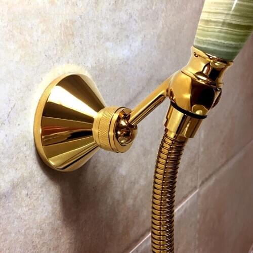 Gold brass Shower head bidet sprayer holder golden Fixed rotation Bracket Shower accessories