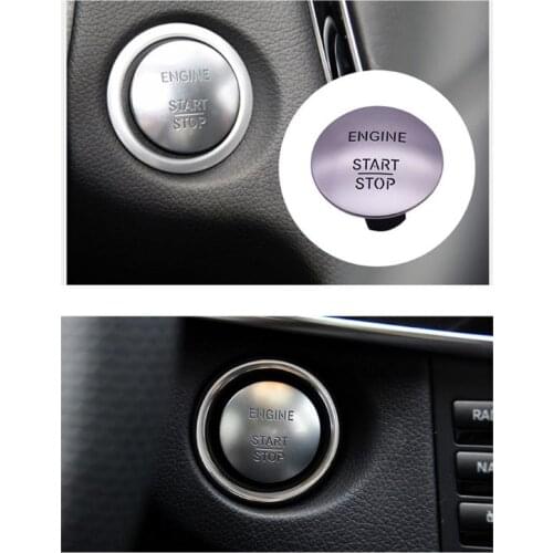 1 Pc Vehicle Car Keyless Start Stop One Button Start Button Switch Ignition Button Protection Cover for Mercedes Car Accessories