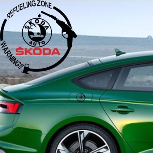 1pc fashion Waterproof Car badge fuel tank decoration sticker For Skodas Octavia A5 A7 Fabia superb car-styling Accessories