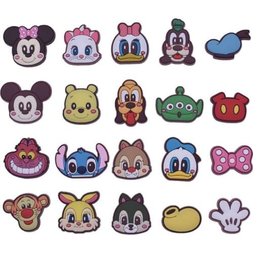 1Pcs Cartoon Cake Doraemon Pink Bowknot Bear PVC Shoe Charms Accessories Garden Shoe Decoration for Wristband Backpack Croc jibz