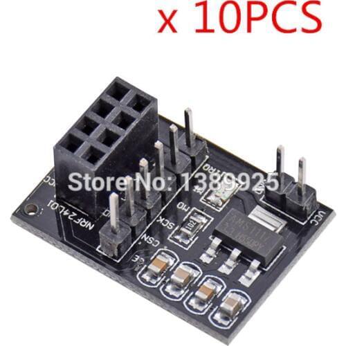 10PCS Wireless Module Adapter Board 3.3V Supporting for Smart Car 24L01 Module
