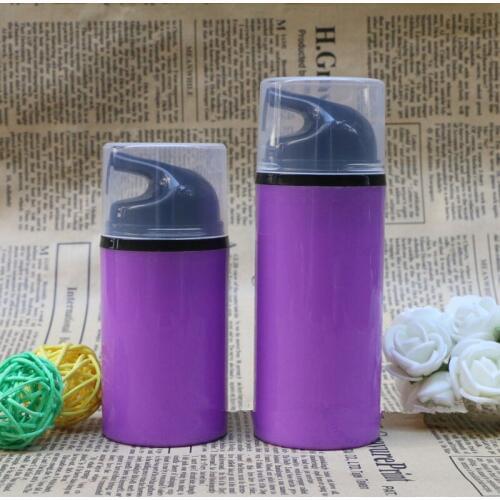 50/80ml Essence Pump Bottle With black Head Plastic Airless Bottles Can Used For Lotion Shampoo Bath Cosmetic Container F092