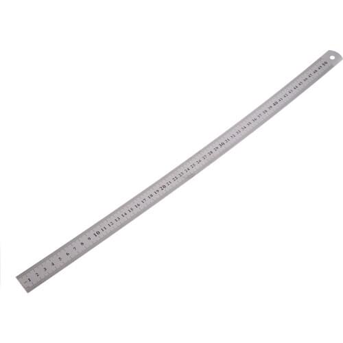 50cm 20'' Double Side Scale Stainless Steel Straight Ruler Measuring Ruler Tool