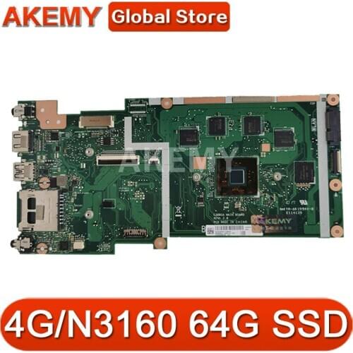 90NB0BL0-R02400 For ASUS C300SA C300S motherboard Laptop REV2.0 C300SA Main Board W/ 4G RAM N3160 4-Cores CPU 64G-SSD