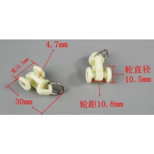 Curtain accessories plastic pulley wheels heavy square curtain roller