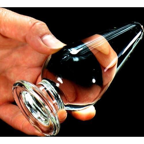 Crystal glass butt plug big anal plug prostate massage anal balls dilatador anal expander erotic toys vaginal dildo for couples