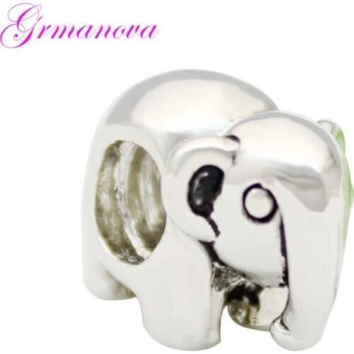Golden animal earthworm charm beads DIY handmade jewelry amulet Fit Pandora Bracelet Necklace