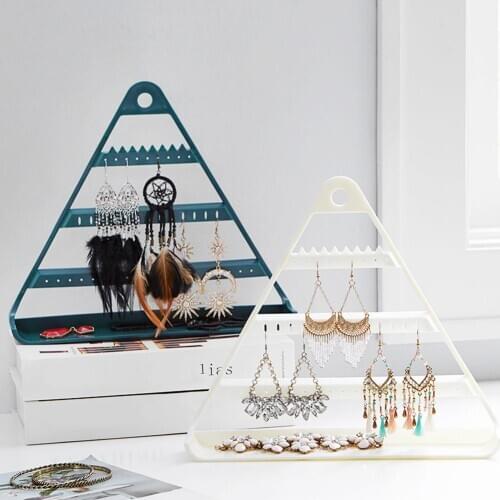 Household Multi-layer Triangle Earrings Storage Rack Shelf Hanging Stand Holder