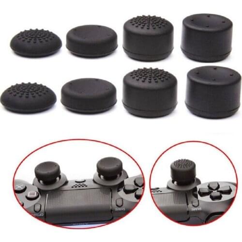 8PCS/Set Black Joystick Cap Cover For Nintendo Switch Joy-Con Black Silicone Thumb Stick Grip PS4 PS3 Xbox