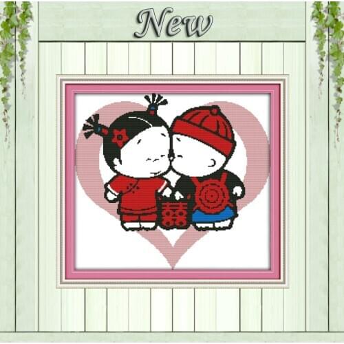 Baby got married lovers home decor painting counted printed on canvas DMC 14CT 11CT Cross Stitch Embroidery kits Needlework Sets