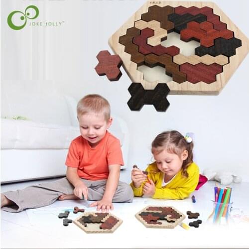 Children Wooden Variety Jigsaw Puzzle Kindergarten Baby Early Educational Learning Toys Creative Colorful Wood Color Blocks DDJ