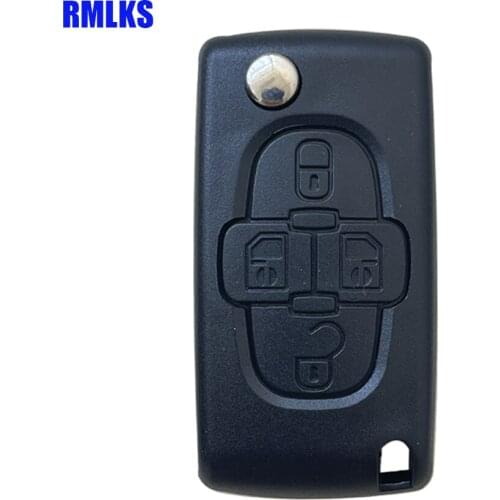 4 Buttons Flip Floding Remote Key Fob Case Shell Fob For Peugeot 1007 For Citroen C8 Uncut Blade CE0523 CE0536