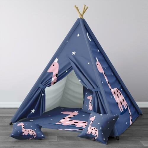 Play Tent for Kids Wigwam Portable Indoor Playground Tents Children Bedrooms Blue Pink Dinosaur Model 292